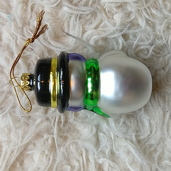 Vintage Avon Blown Glass Christmas Ornament Set Gift Box Snowman Bear Nutcracker - Picture 8 of 10